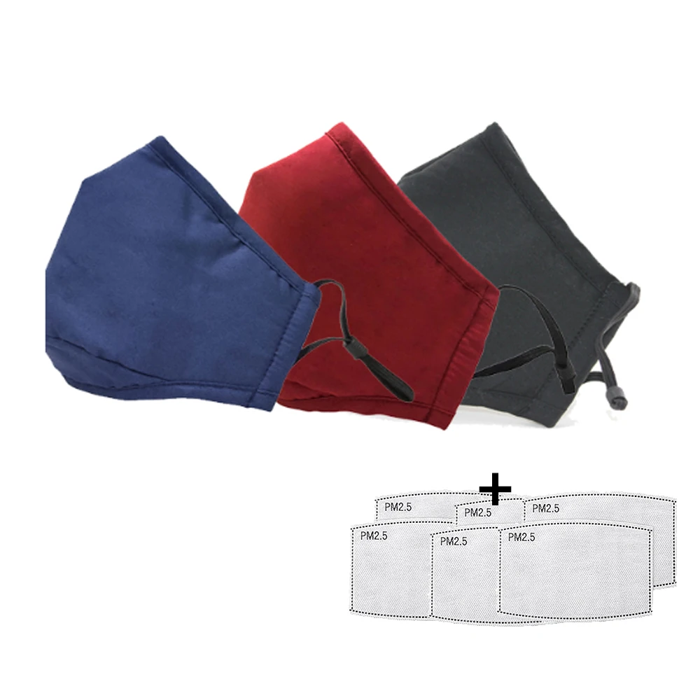 Многоразовые хлопковые маски для рта сетчатые Pm2.5 пылезащитные лица утолщенные