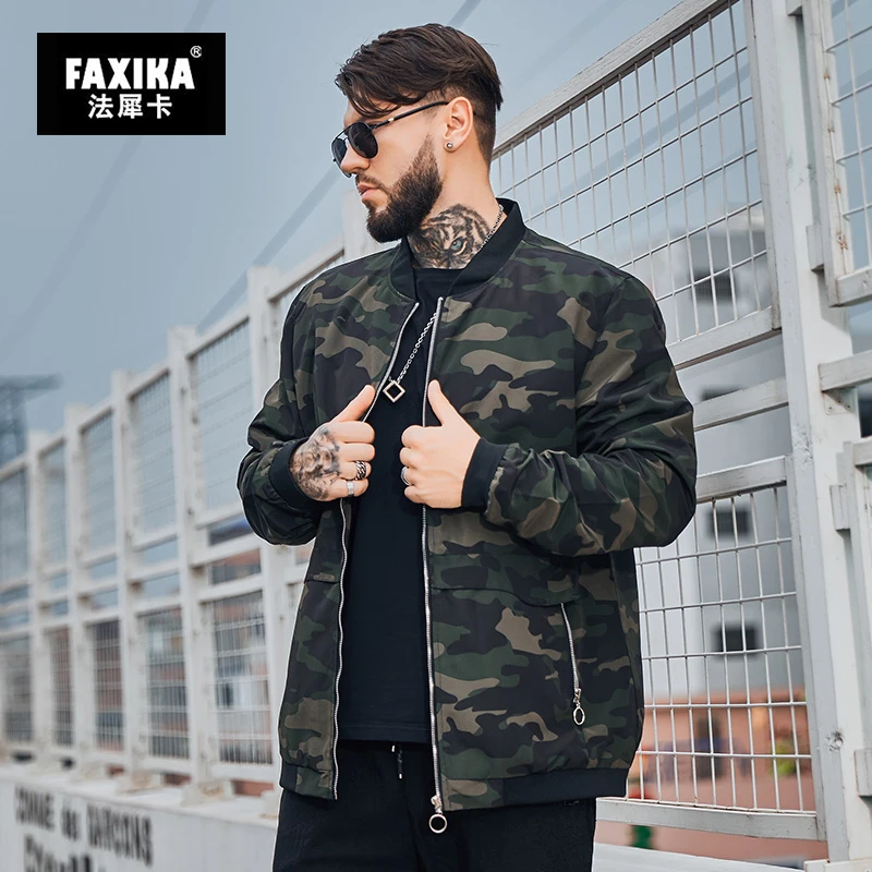 FAXIKA большой размер ярдов мужская одежда камуфляжная куртка Красивый tide