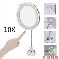 10x led mirror makeup mirror with led light vanity mirror magnifying miroir led miroir magnifying 360 degree rotating