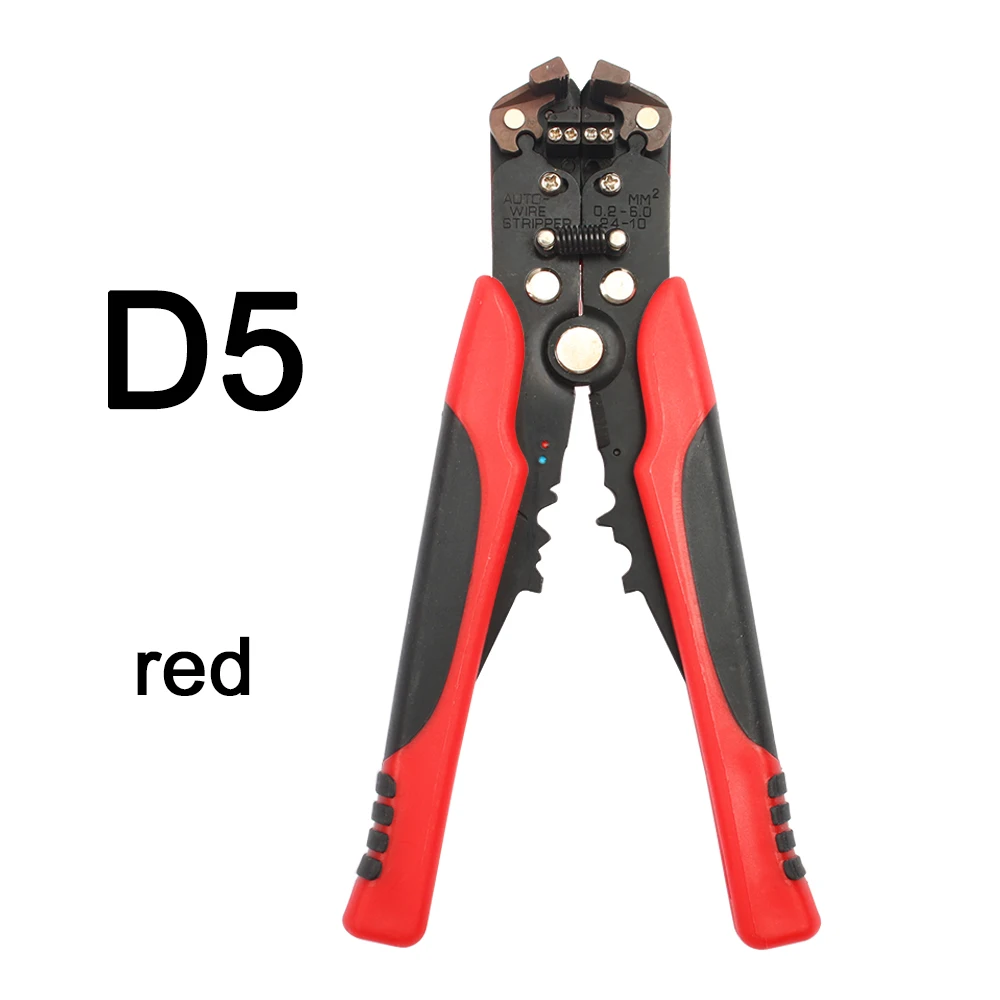 HSD5 RED HS-D1 0,2-мм2 AWG24-10 дизайн многофункциональные автоматические плоскогубцы для зачистки кабеля Зачистка обжимка проводов инструменты для резки желтого цвета - Цвет: HSD5 RED