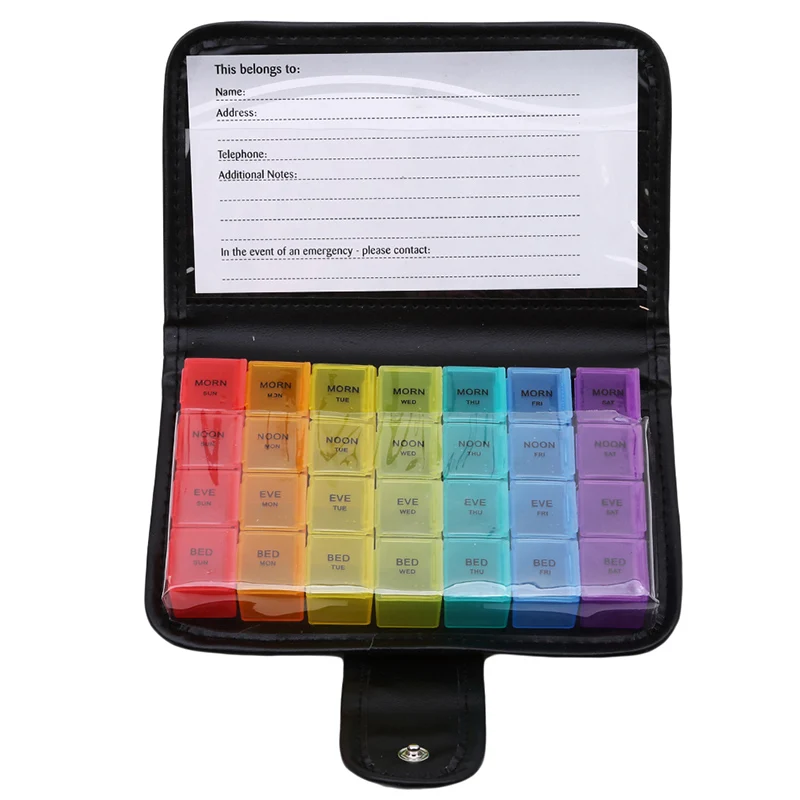 

Органайзер для таблеток и лекарств, 28 квадратов, 7 дней в неделю