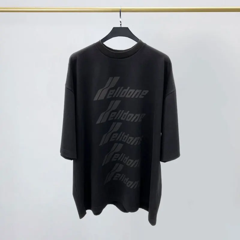 

Ins Japan and South Korea tide brand welldone short sleeve T-shirt we11done OS loose casual drop shoulder short sleeve T-shirt