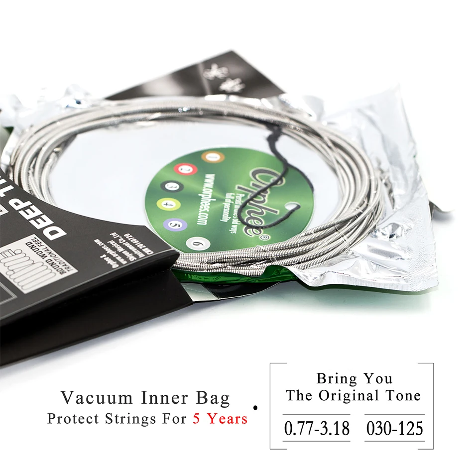 Струны Orphee QB для электрической бас гитары Ремонтный инструмент металлические