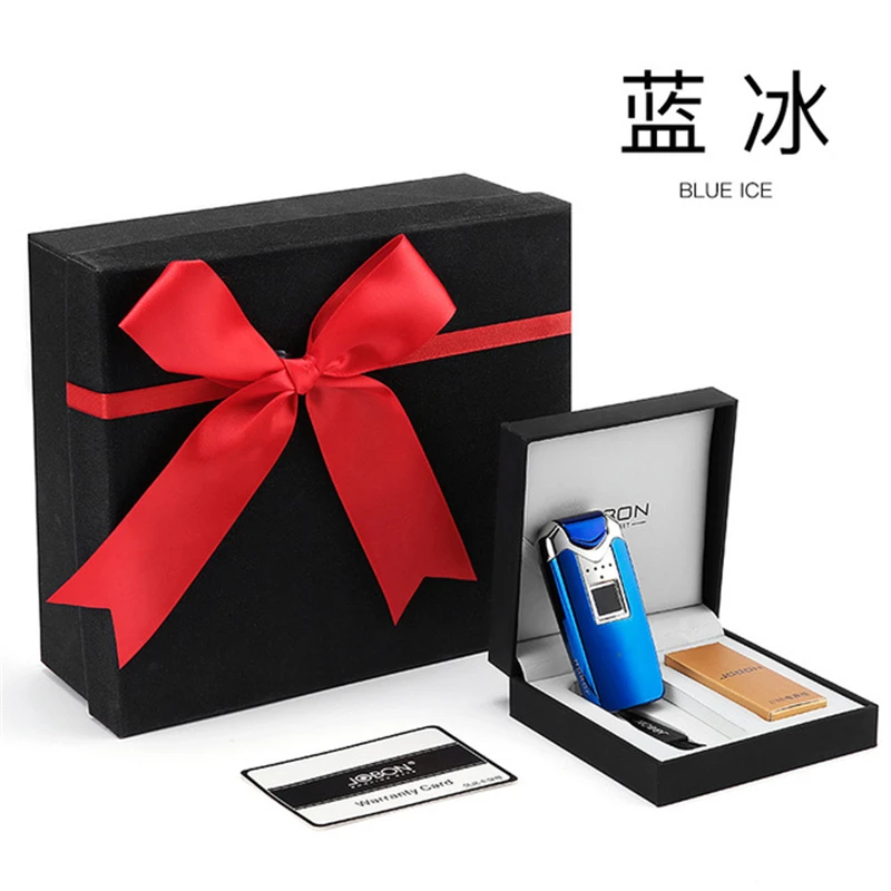 

JONBON Fingerprint Touch Dual Arc Cigarette Lighter Battery LED Display USB Electronic Lighter Windproof Arc Lighter