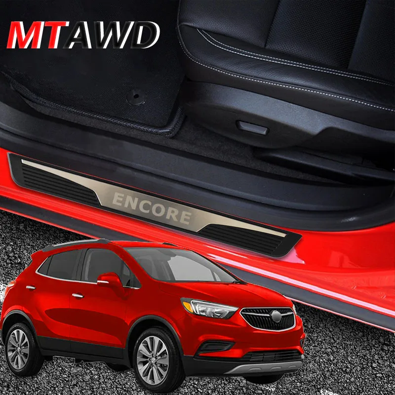 

For Buick Encore 2014-2019 2020 Accessories Stainless Door Sill Kick Scuff Plate Protector Trim Guard Cover Pedal Car Styling