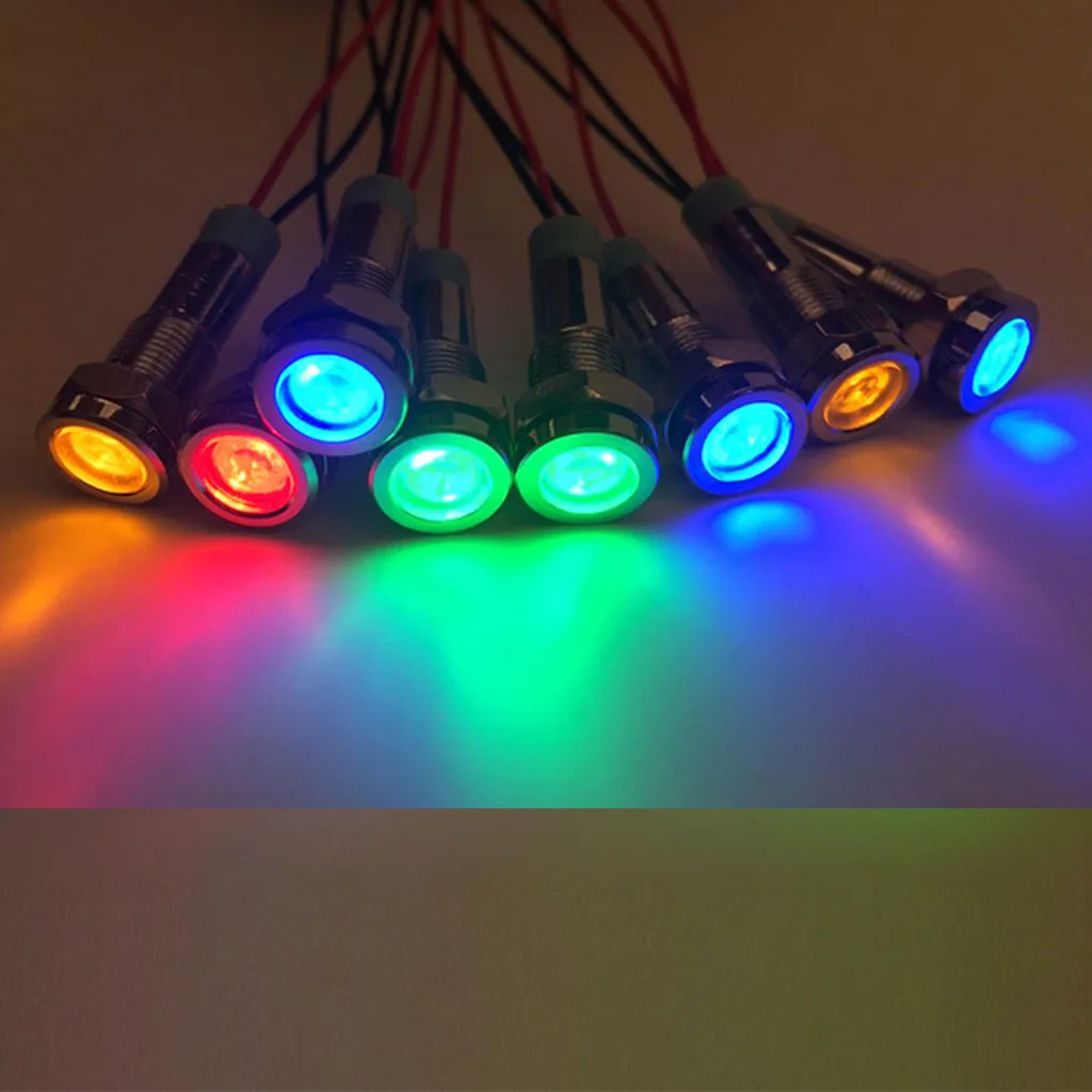 DC 3 в 6 мм водонепроницаемый Предварительно проводной светодиодный металлический