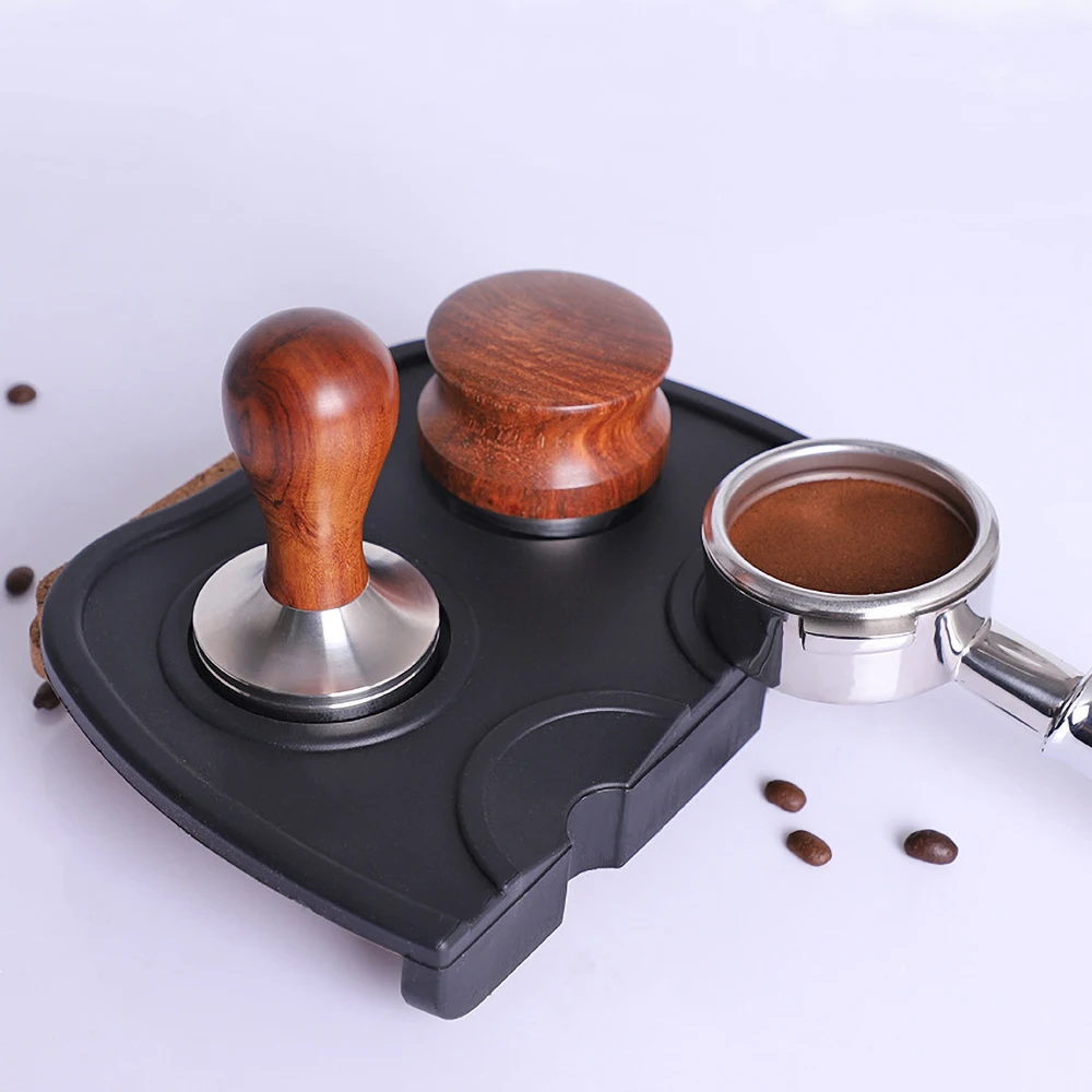 

Espresso Coffee Tamper Wood Handle 51mm 58mm Stainless Steel Timber Accessory
