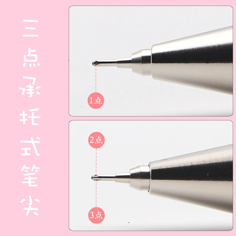 Женская гелевая ручка Hi-tec для письма 0 3/0 4/0 5 большой емкости школьников