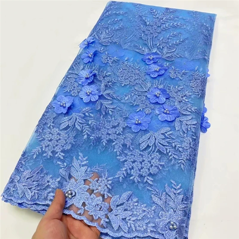 

Вышитая африканская Тюлевая кружевная ткань, 5 ярдов, Φ 2021, высокое качество для шитья платьев и свадеб своими руками