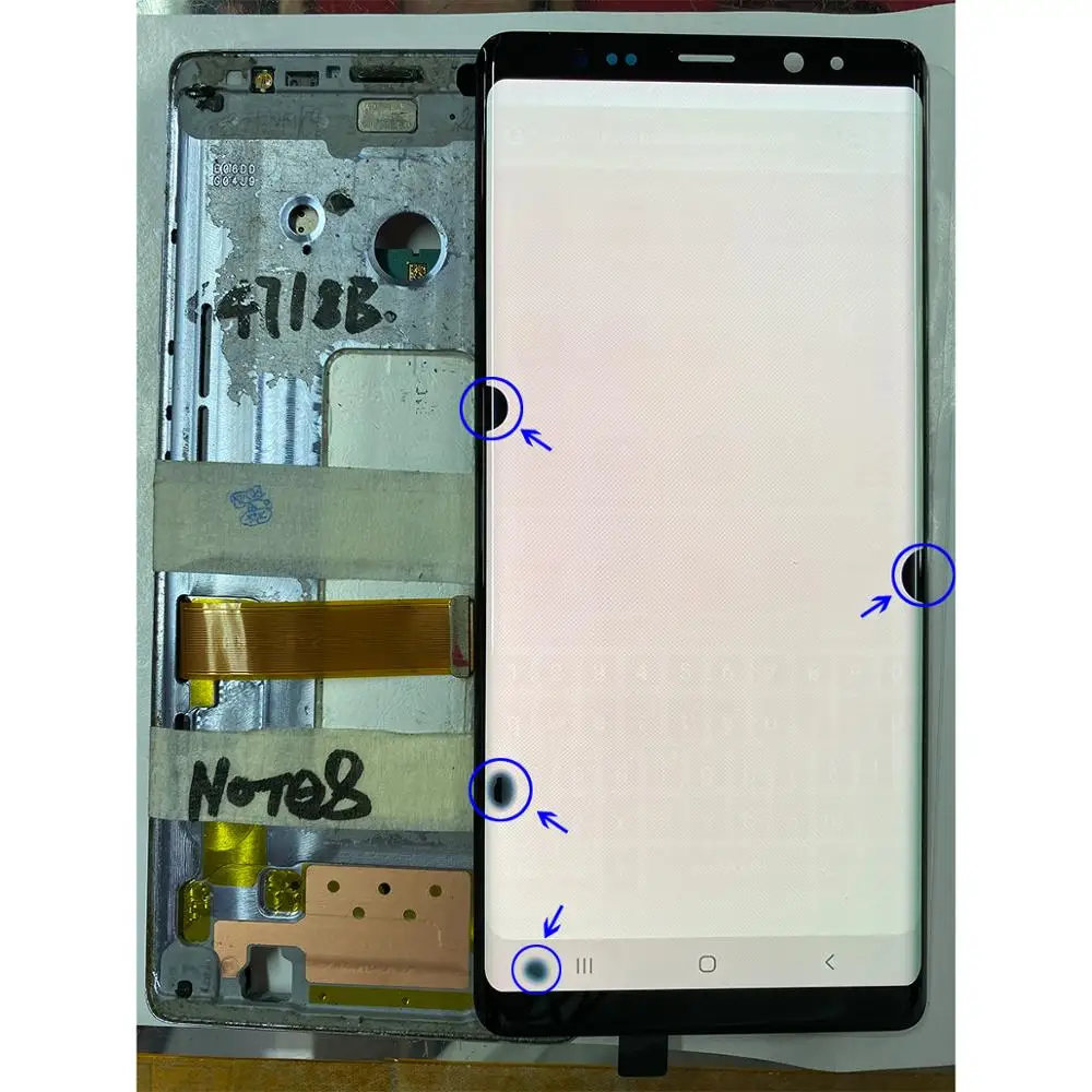 ЖК-дисплей Note 8 для Samsung Galaxy N950 N950F дефект Оригинальный сенсорный экран дигитайзер