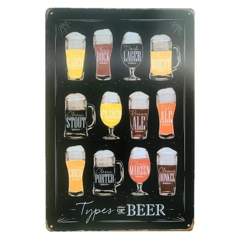 

Metal Sign Beer Tin Sign Plaque Metal Vintage Pub Metal Plate Wall Decor for Bar Pub Club Man Cave Decor