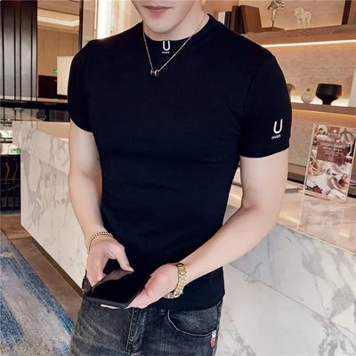 

Summer men's business casual short sleeve t-shirt 2614