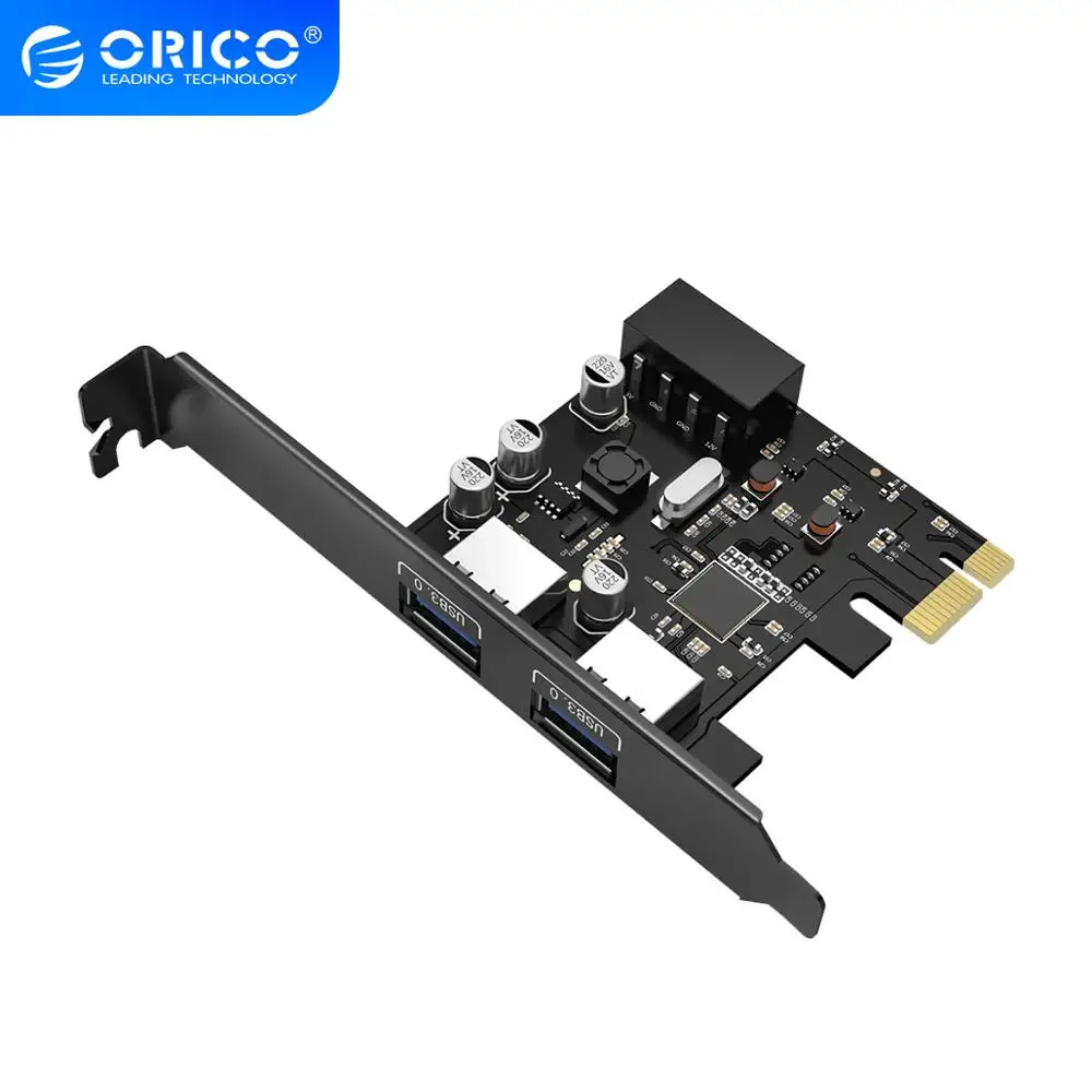 ORICO 2 порта PCI E к USB 3 0 концентратор экспресс карта Плата расширения SuperSpeed Usb