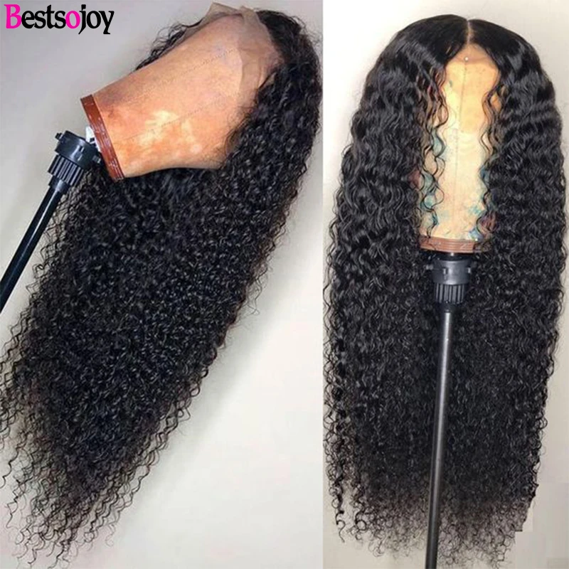 Bestsojoy 13X6 Курчавые Кудрявые человеческие волосы на кружеве парики Кудрявые человеческие волосы парики 360 парик на кружеве al плотность 180% Remy бразильские волосы