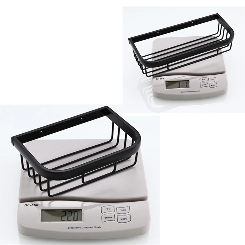 Держатель бумажных салфеток для ванной комнаты черный алюминиевый настенный