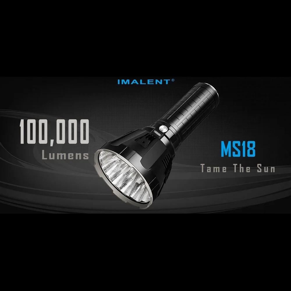 Jual IMALENT Senter Paling Terang 100000 Lumen MS18 Leds Isi Ulang Cree XHP70.2 Lampu Sorot Luar Ruangan Senter Caming Alat Bertahan Hidup