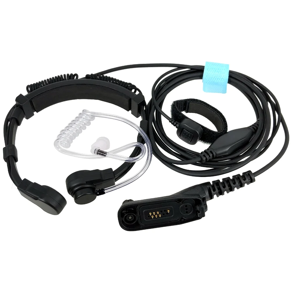 Air Tube Throat Vibration Mic Headset for Motorola Xir P8268 P8200 MTP850S DP3600 APX 2000 DGP8550 Walkie Talkie Earpiece
