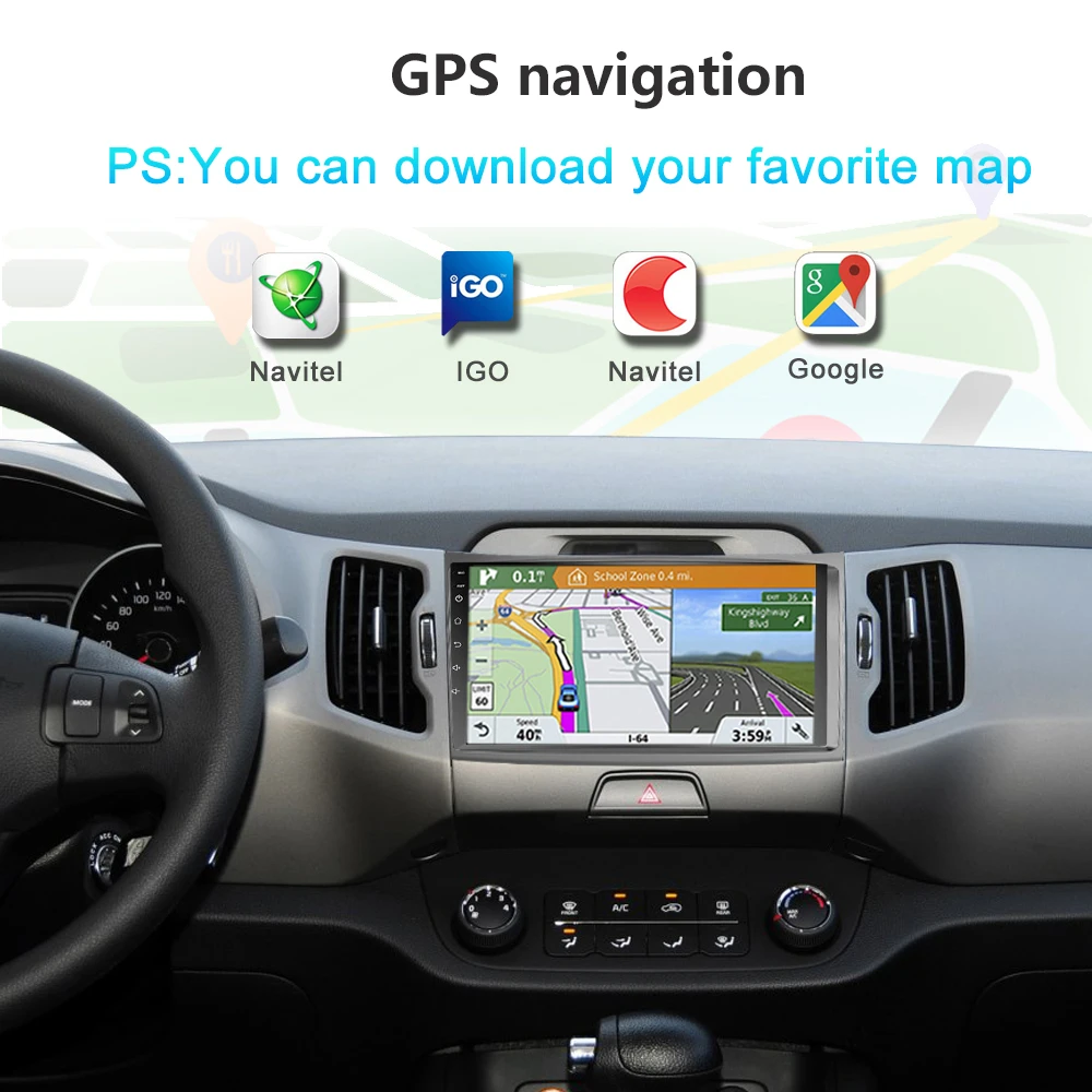 Автомагнитола 2 Din Android 10 мультимедийный плеер для Kia Sportage 2011 2012 2013 2014 2015