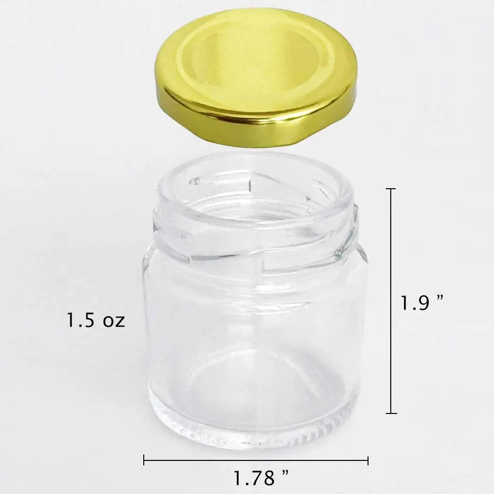 Glass Jars with Gold Lids Mini Mason for Gifts Crafts Wedding Spice Extra Chalkboard Labels Tags String | Дом и сад