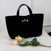 womens tote bag canvas shoulder bags 2021 girl shopper purse fashion casual solid color letter printing large capacity handbags