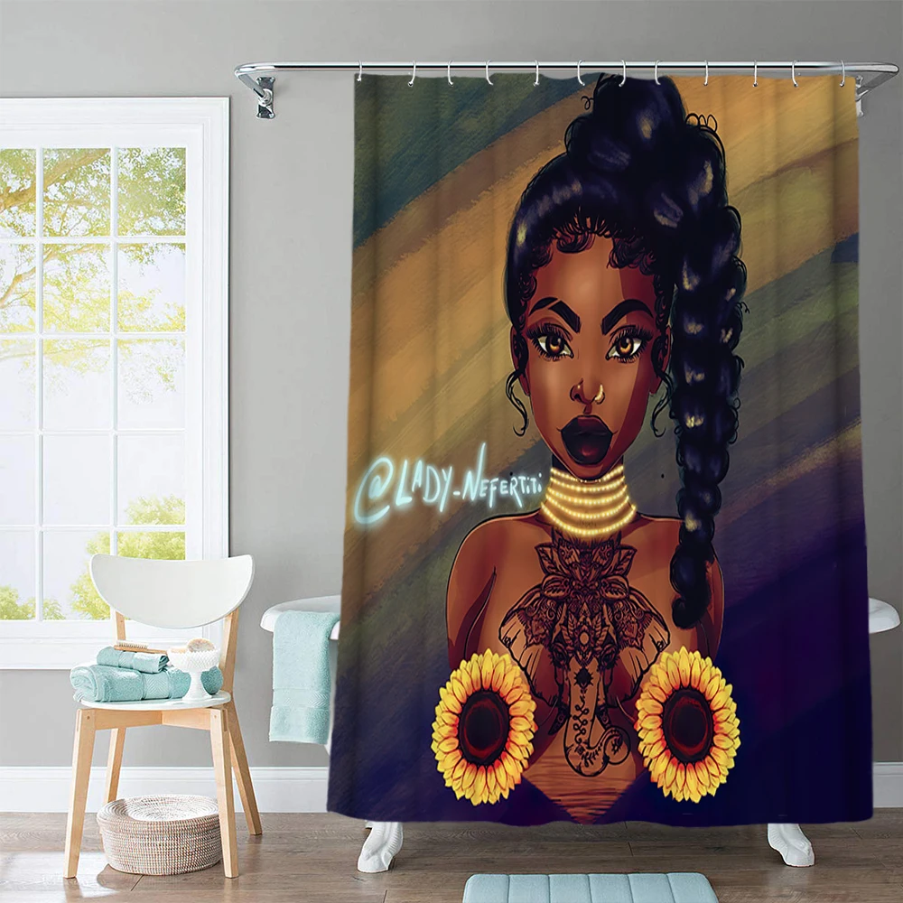 Комплект занавески для душа с нескользящим ковриком привлекательная