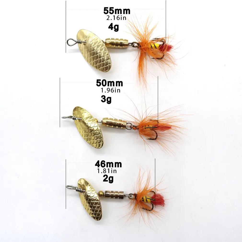 

Metal Rotating Shining Sequins Plus Lure Bait Bag Fishing Mandarin fish Perch Fake Bait Bionic bait Rotating Iron Piece
