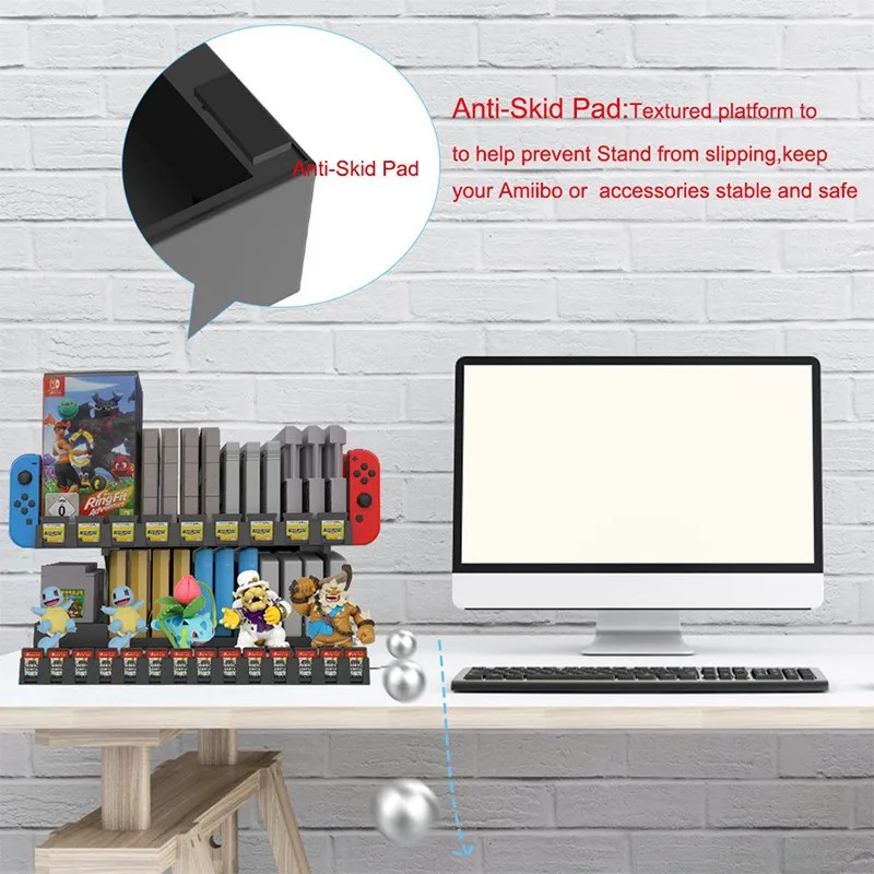 

Multifunctional storage rack for Nintend Switch Console Storage Bracket Disk Storage Tower Game Card Box Storage Stand Holder