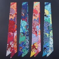 new scarf small scarf national wind flower wild family headdress hair band small scarves spring and summer colorful deer