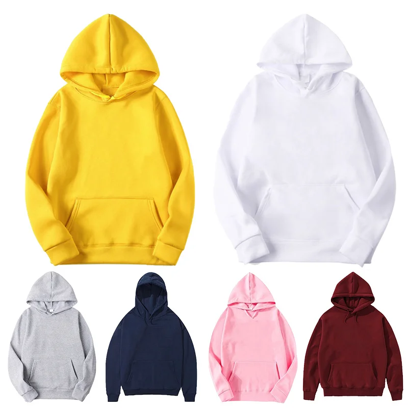 

2021 New Autumn Fashion Hoodie Solid Color Oversized Unisex Sweatshirts Simple Style Hooded Tops Men Women's Sweatshirt Hoodie