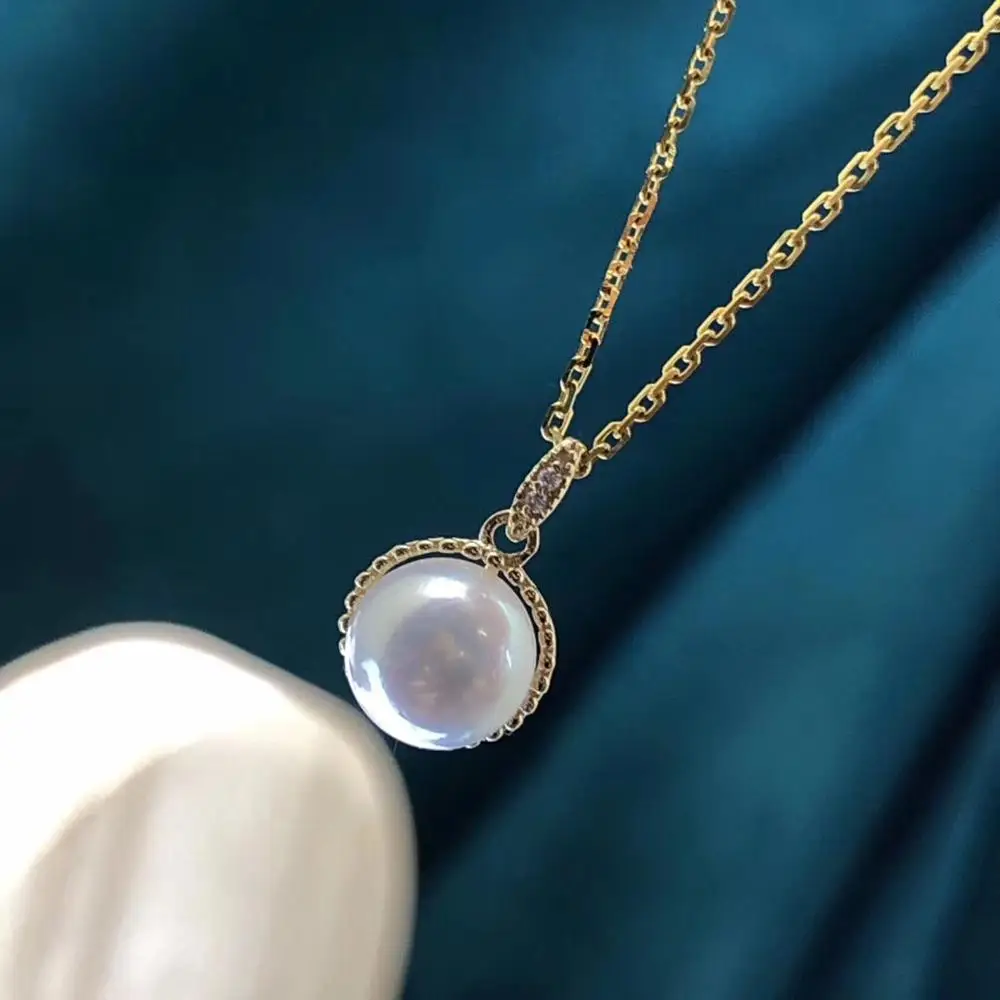 

Основа подвески для подвесок, Ювелирная фурнитура для жемчуга, кораллового агата, хрустальные бусины, 18 К желтого и белого золота