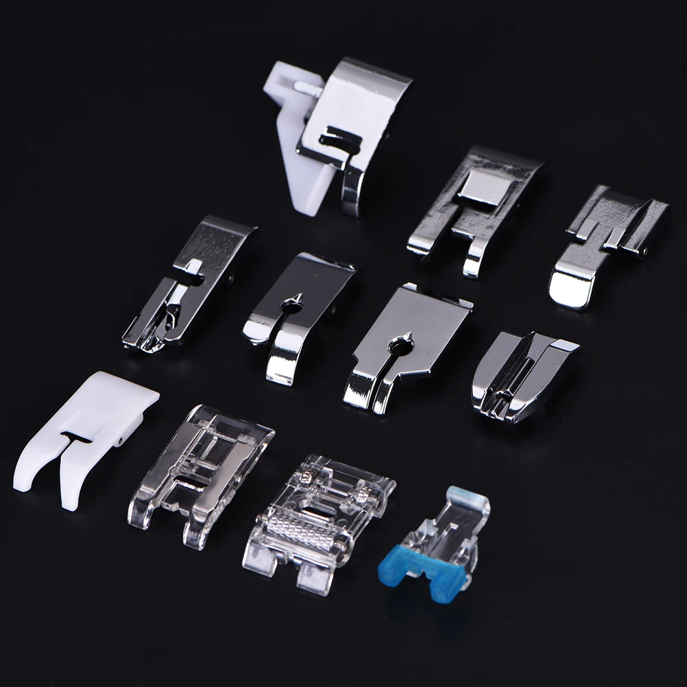 

11Pcs/Set Iron Zipper Foot Sewing Machine Feet Mini Multi-Function Sewing Machine Presser Foot Set Tools