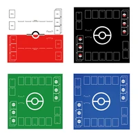 new pokemon ptcg battle card table mat card mat double court 60x60x2mm diy double mat kids toy gift