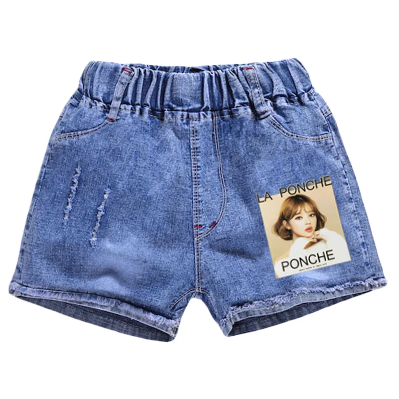 

Girls Denim Shorts Summer Kids Cartoons character Short Pants Children Clothes Big Girls Loose Shorts Teenage Girl clothes 3-13Y