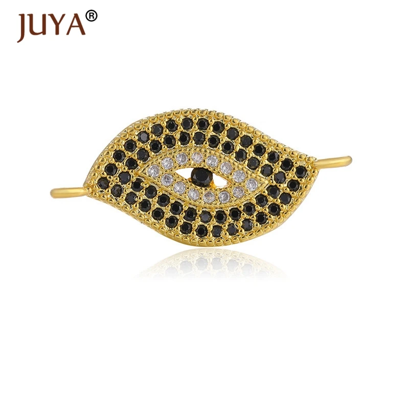 gold Juya модный материал для изготовления украшений 10 типов греческого глаза/Турецкий глаз/чармы «от дурного глаза» разъемы для ювелирных изделий DIY ремесло - Цвет: gold