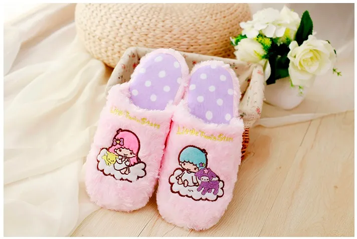 Домашние тапочки Little twin stars gemini женские с мягкой подошвой и принтом