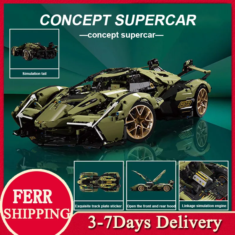 2021 MOC 2527 шт. кирпичи игрушечные машинки lamborghini sian строительные блоки модель