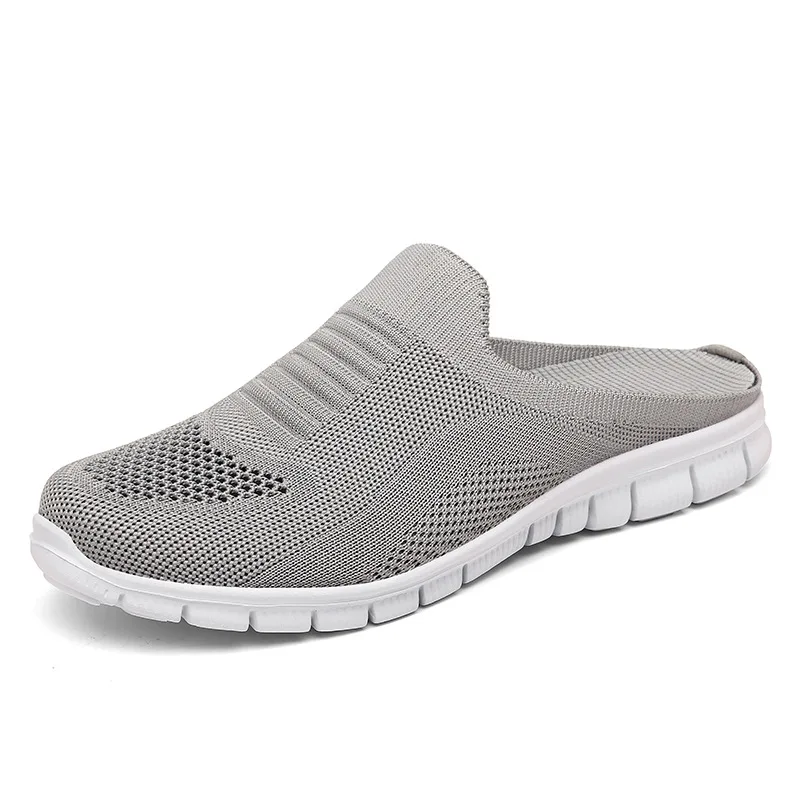New Style Summer Mesh Ladies Half-drag Without Heel Baotou Slippers Lazy Flat One Pedal Casual Women's Shoes Zapatos De Mujer