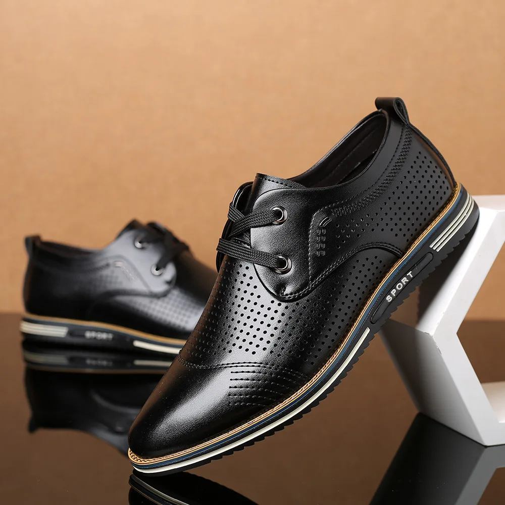 

Summer Men's Casual Shoes Brand Leather Breathable Men's Shoes Moccasins Comfortable Breathable Shoes for Men Zapatos De Hombre