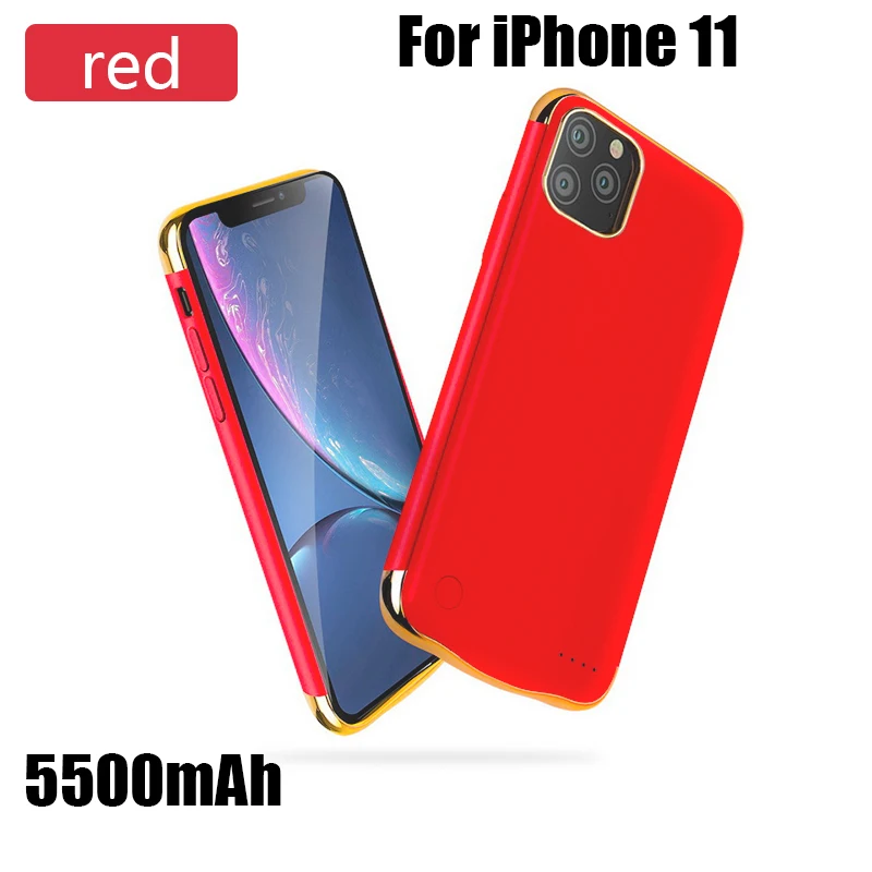 For iphone 11 5500/6000 мАч Внешний внешний аккумулятор, чехол для зарядки аккумулятора для iPhone 11/iPhone 11 Pro/iPhone 11 Pro Max, тонкий чехол для зарядного устройства - Цвет: For iphone 11