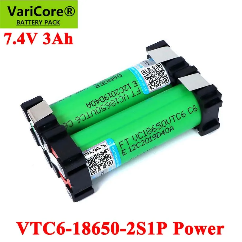 VariCore 5V/7,4 V 18650 VTC6 2S1P 3000 мА/ч, 20 ампер для беспроводной шуруповерт батареи DIY сварочная батарея пакет
