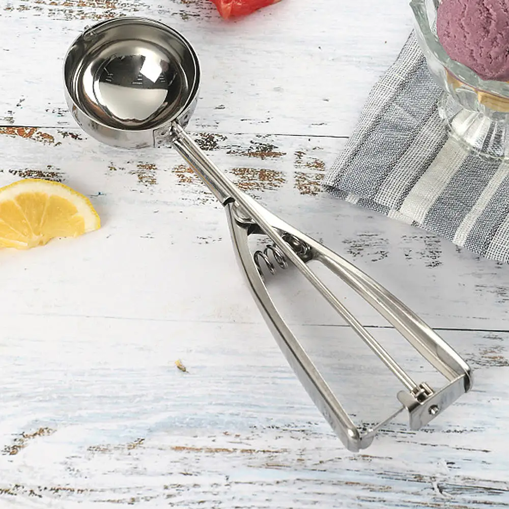 

Stainless Steel Baller Ice Cream Scoop for Mash Fruit Food Spoon Kitchen Tools Ice Cream Spoons