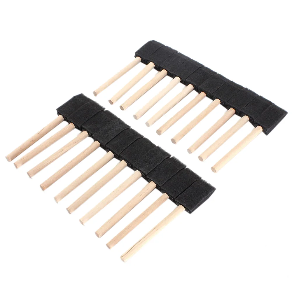 

New 1-Inch Sponge Wood Brush Paint Set (Value Set 25) - Lightweight, Durable, Suitable for Stains, Varnishes, Handicraft, Artwor