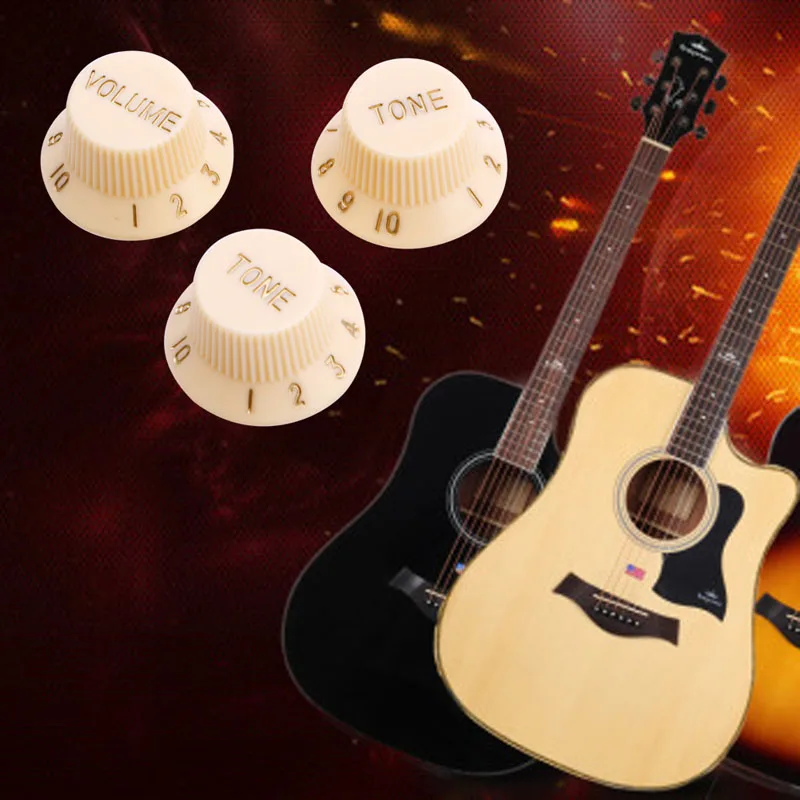 1 Volume 2 Tone Knob Button Guitar Control Knobs For FD ST Cream | Спорт и развлечения