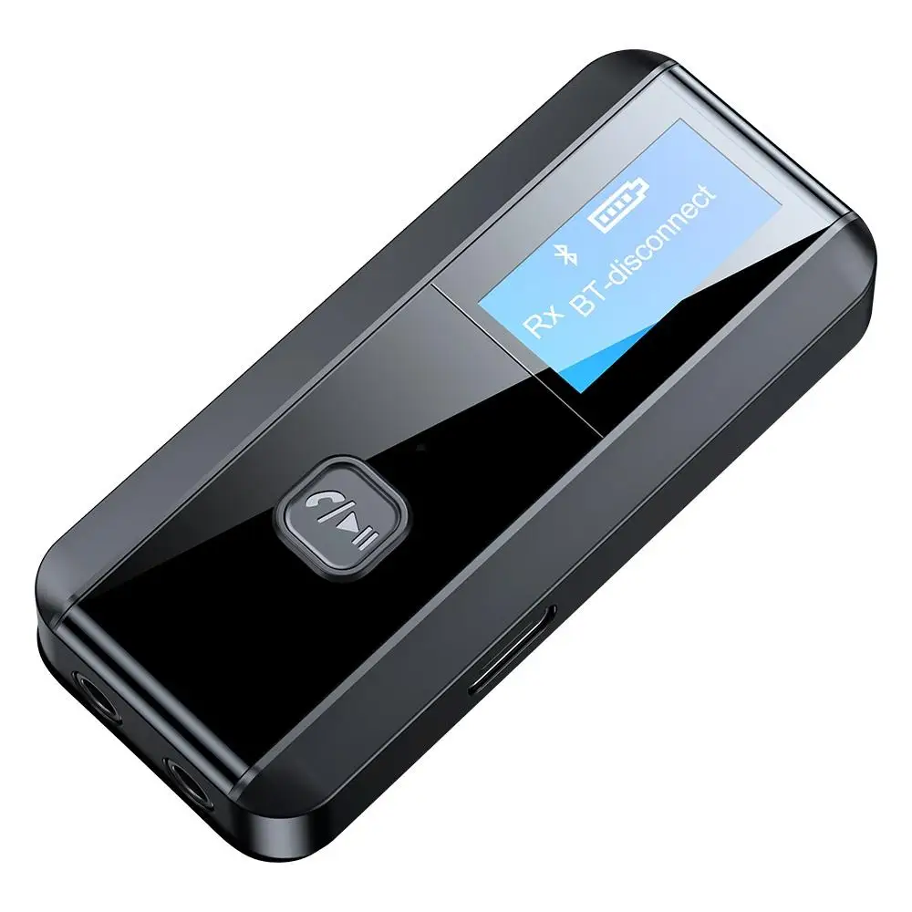 

Цифровой Bluetooth 3,5 мм аудио приемник передатчик LCD 2 в 1 Многофункциональный беспроводной вспомогательный музыкальный адаптер