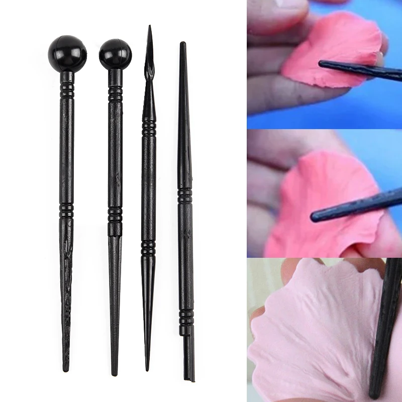 

4 шт./компл. ручка для вырезания тортов, ручки для вырезания тортов, инструмент для моделирования цветов, инструмент для украшения помадки, и...