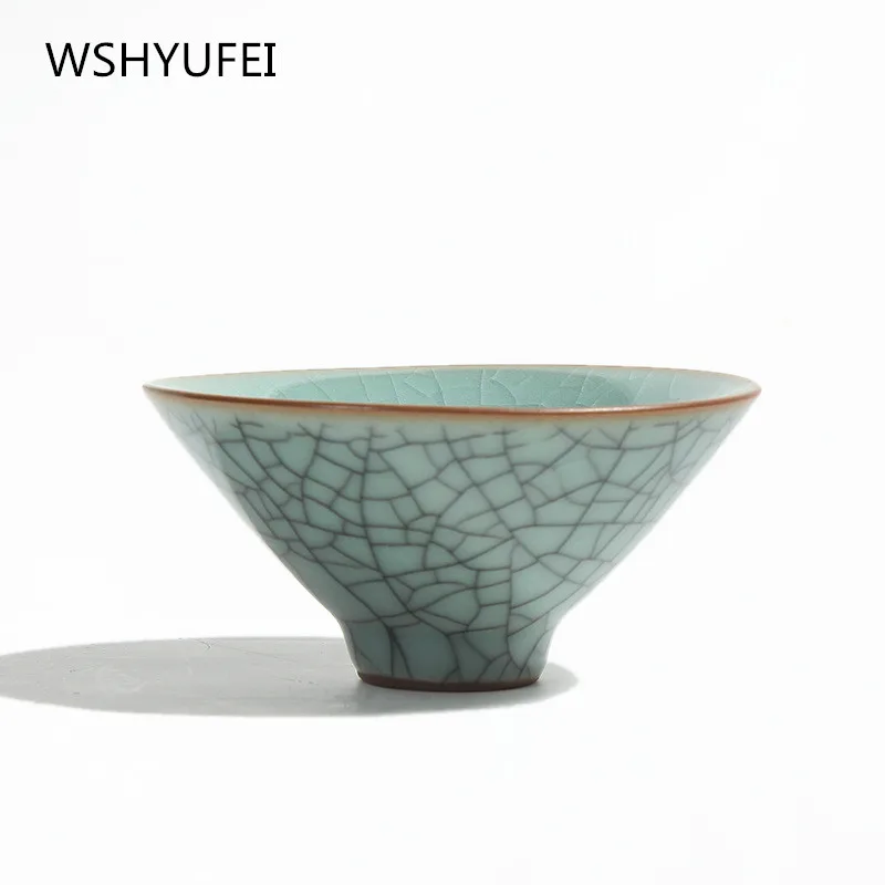 2 шт./лот, чайный набор celadon, чашки кунг-фу, высокое качество, керамическая чашка, современный простой чайный набор, емкость 50 мл, керамическая чашка - Цвет: Цвет: желтый