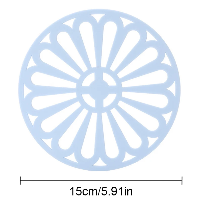

New Round Rubber Trivet Mat Heat Insulating Hollow Flower Pot Pad Cup Coaster Bowl Coaster Table Decoration & Accessories