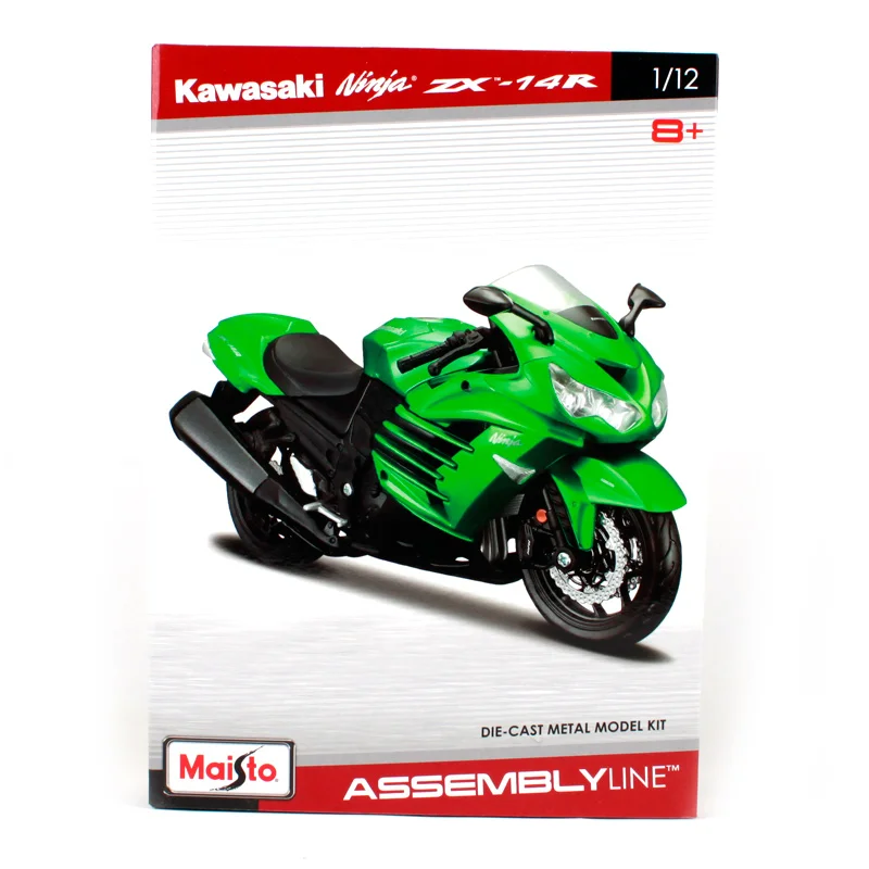Maisto kawasaki ninja набор моделей для мотоцикла зеленый литой металл ручная сборка