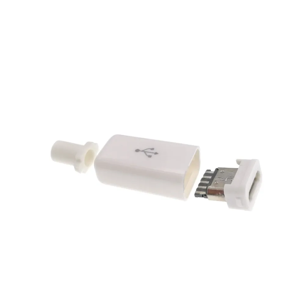 1 комплект DIY Micro usb Тип B Женский 5pin четыре части в сборе Разъем гнездо