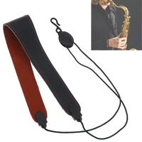 adjustable genuine leather saxophone clarinet neck strap single shoulder strap for saxophone clarinet accessories